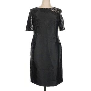 NEW Maria Coca Collection Formal Lace Applique Knee Length Shift Solid Dress